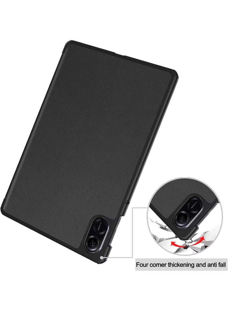 Smart Tri-Fold Protective Case for Honor Pad X8a 11 Inch 2024 Tablet with Multi-View Bracket and Auto Sleep/Wake Function, Anti-Shock and Drop Black - Image 2